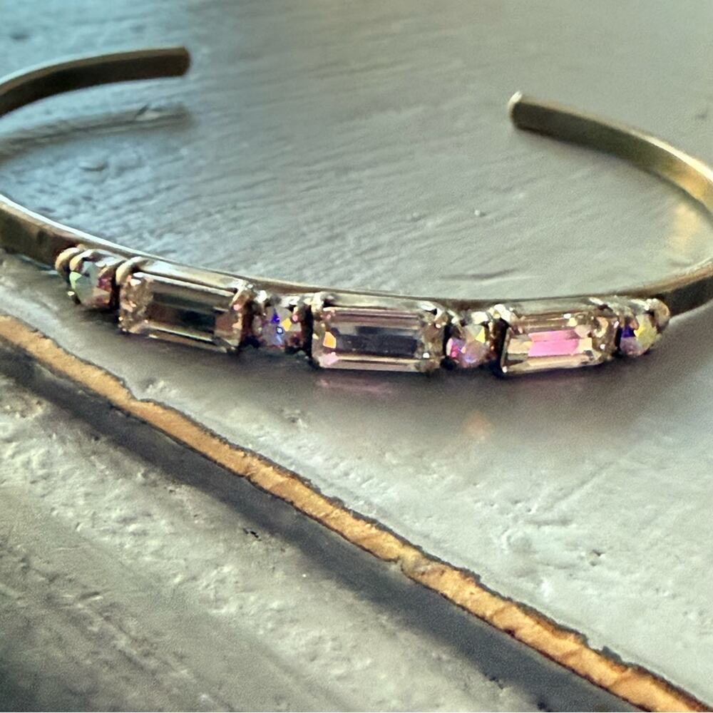 Sorrelli Crystal Hammered Cuff Bracelet - Picture 8 of 9